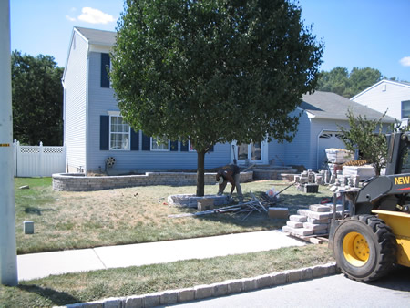 Landscape construction in progress